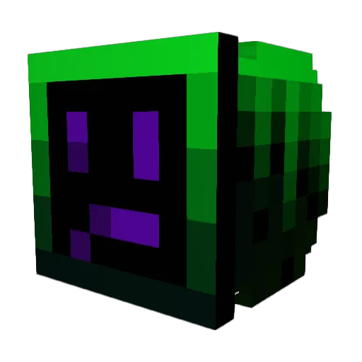 CursedData7 Minecraft avatar head, 3D render