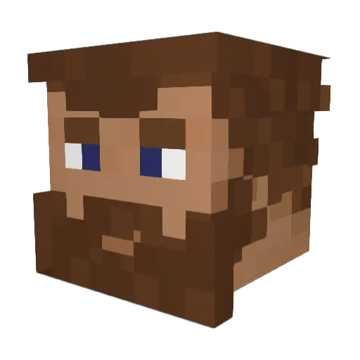 CursedLeprechaun Minecraft avatar head, 3D render