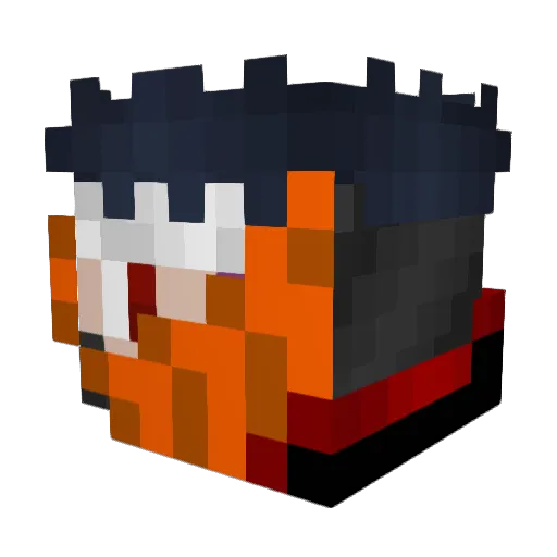 CursedRinnegan Minecraft avatar head, 3D render