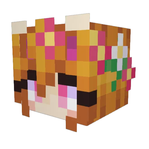 CursedSaturn Minecraft avatar head, 3D render