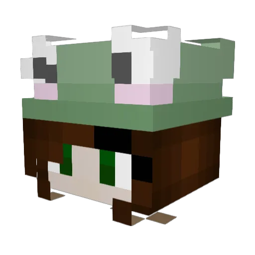 Curshle Minecraft avatar head, 3D render