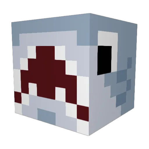 CursingButton Minecraft avatar head, 3D render