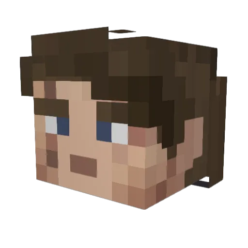CursingChief Minecraft avatar head, 3D render