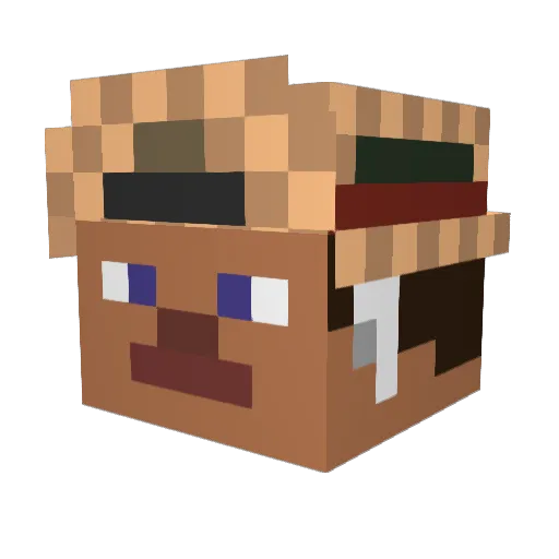 CursingSauce923 Minecraft avatar head, 3D render
