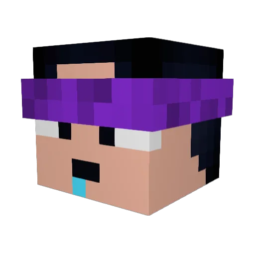CurstGuy Minecraft avatar head, 3D render