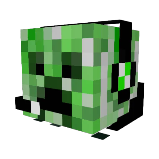 CurtAlert Minecraft avatar head, 3D render