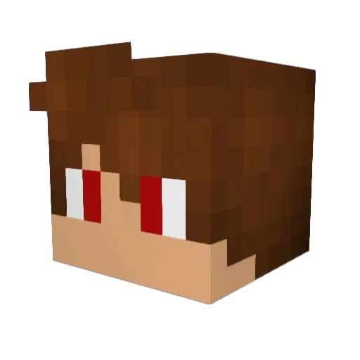 CurtisTBNR Minecraft avatar head, 3D render