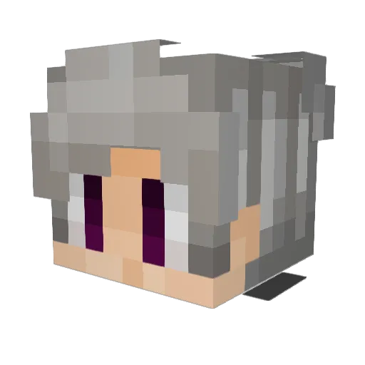 Curtracus Minecraft avatar head, 3D render