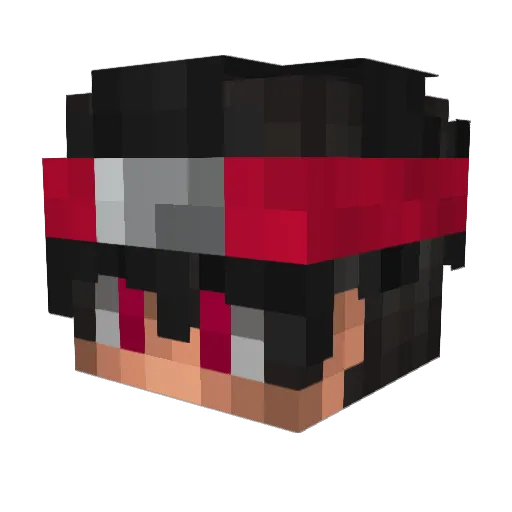 Curtshlong Minecraft avatar head, 3D render