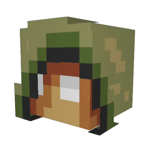 Curtz Minecraft avatar head, 3D render