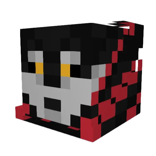CuruxaUK Minecraft avatar head, 3D render