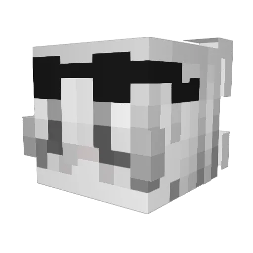 CurveSL Minecraft avatar head, 3D render