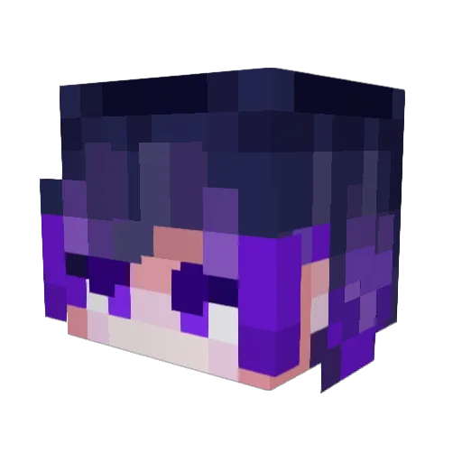 Curvedd_ Minecraft avatar head, 3D render