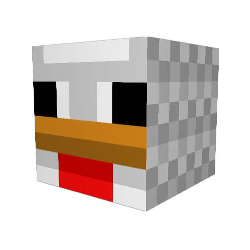 Curving64 Minecraft avatar head, 3D render