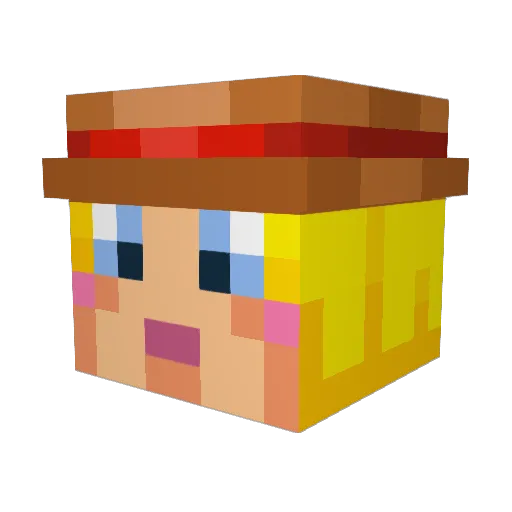 Curvyfarmer69 Minecraft avatar head, 3D render