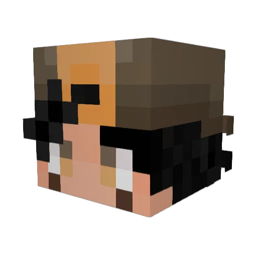 Curykill Minecraft avatar head, 3D render