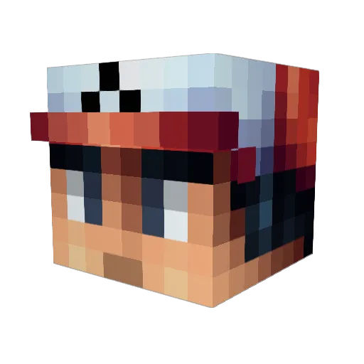 Cusack4 Minecraft avatar head, 3D render