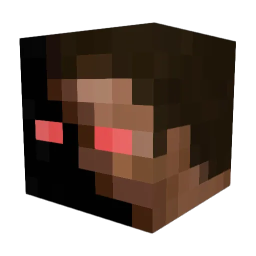 Cusbane Minecraft avatar head, 3D render