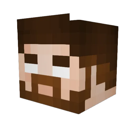 Cushings Minecraft avatar head, 3D render