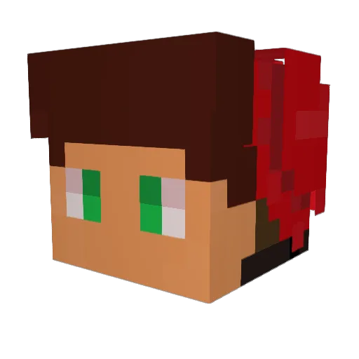 Cuson Minecraft avatar head, 3D render