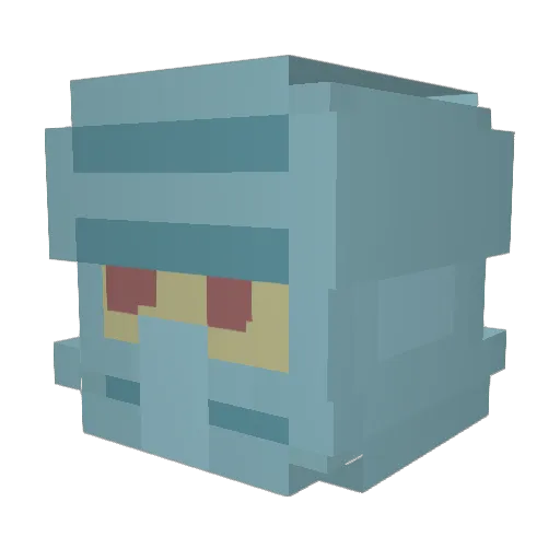 Cussiboii Minecraft avatar head, 3D render