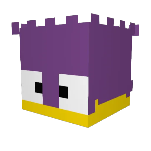Cust Minecraft avatar head, 3D render
