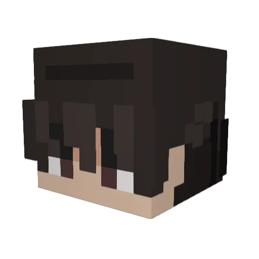 Custar Minecraft avatar head, 3D render