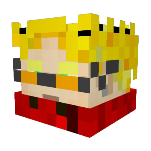 Custodialemu Minecraft avatar head, 3D render