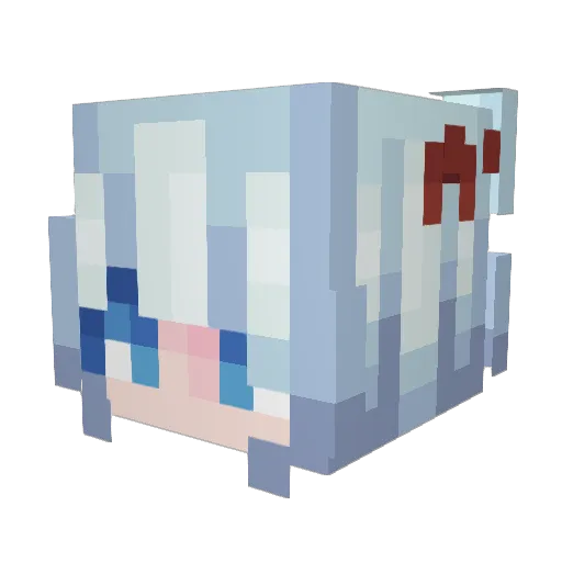 CustomArt Minecraft avatar head, 3D render