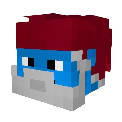 CustomBG Minecraft avatar head, 3D render