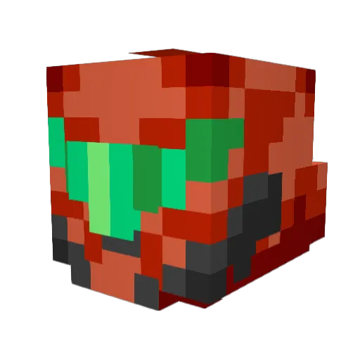 CustomDude6 Minecraft avatar head, 3D render