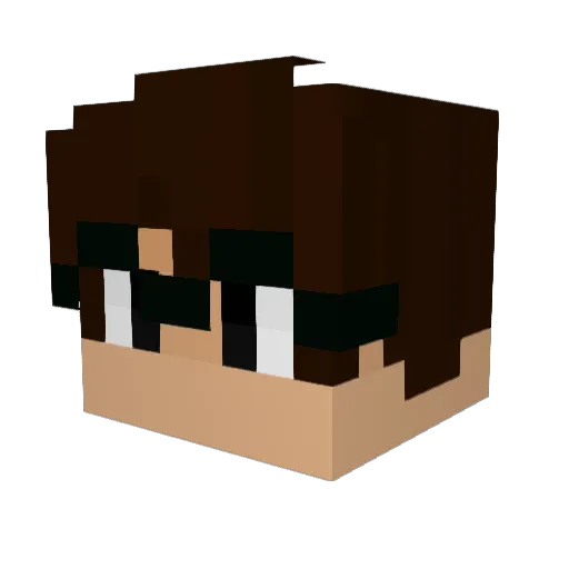 Customnyan Minecraft avatar head, 3D render