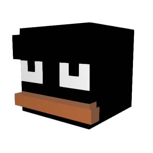 CustoomNPC_ Minecraft avatar head, 3D render