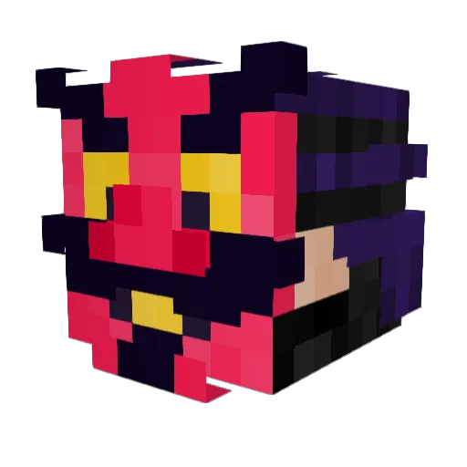 Custrel Minecraft avatar head, 3D render