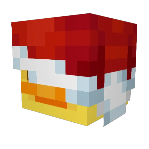 Cut2 Minecraft avatar head, 3D render