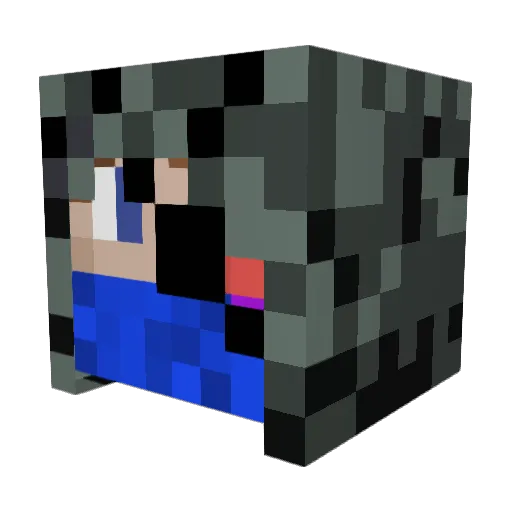 CutHand Minecraft avatar head, 3D render