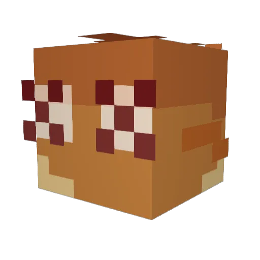 CutOutFish Minecraft avatar head, 3D render