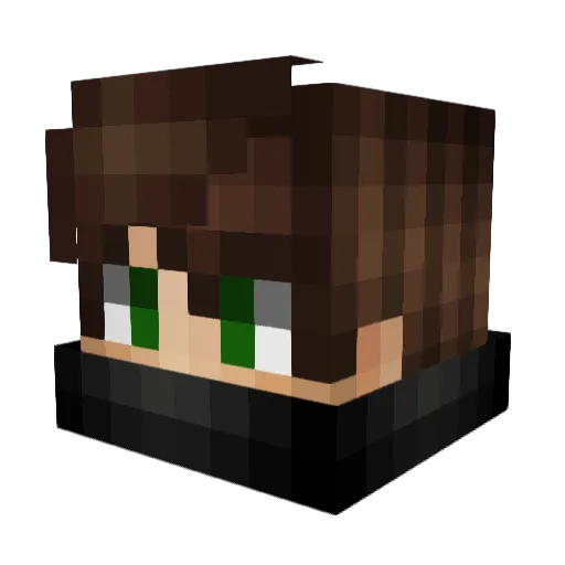 CuteAce Minecraft avatar head, 3D render