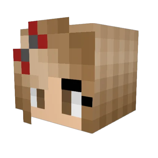 CuteBeagle Minecraft avatar head, 3D render