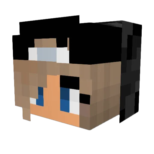 CuteBella2323 Minecraft avatar head, 3D render