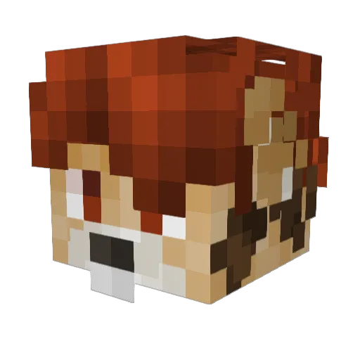 CuteBlep Minecraft avatar head, 3D render