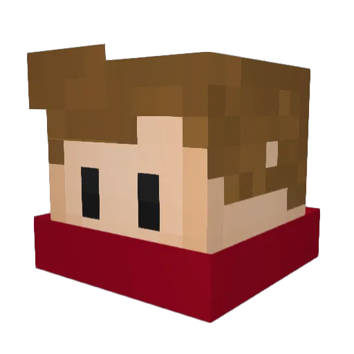 CuteBorderZz Minecraft avatar head, 3D render