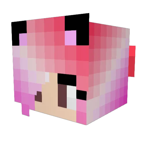 CuteCandy127 Minecraft avatar head, 3D render