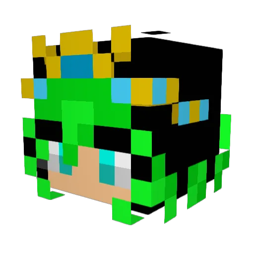 CuteCypress Minecraft avatar head, 3D render