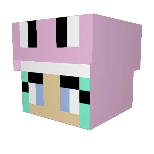 CuteDino367 Minecraft avatar head, 3D render