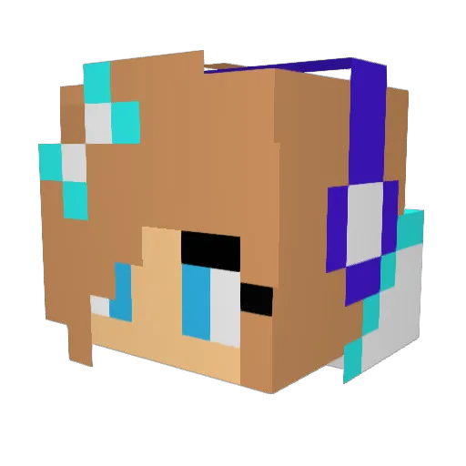 CuteGirl0430 Minecraft avatar head, 3D render