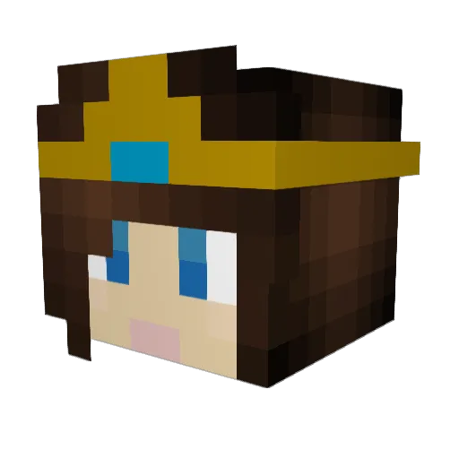 CuteGirlLovesYou Minecraft avatar head, 3D render