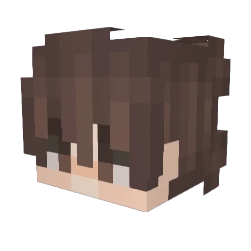 CuteHeibai Minecraft avatar head, 3D render