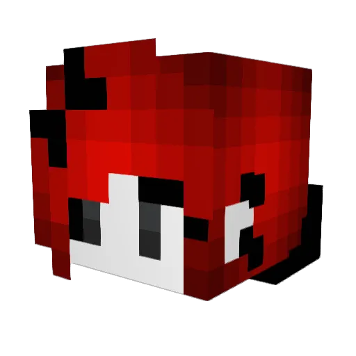 CuteKitty222 Minecraft avatar head, 3D render