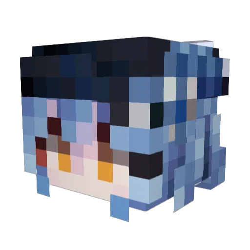 CuteLegitCat Minecraft avatar head, 3D render